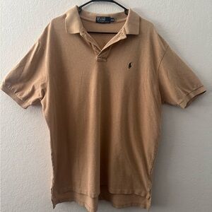 Polo By Ralph Lauren Shirt Men's XXL Brown Short Sleeve Polo Green Pony Golf